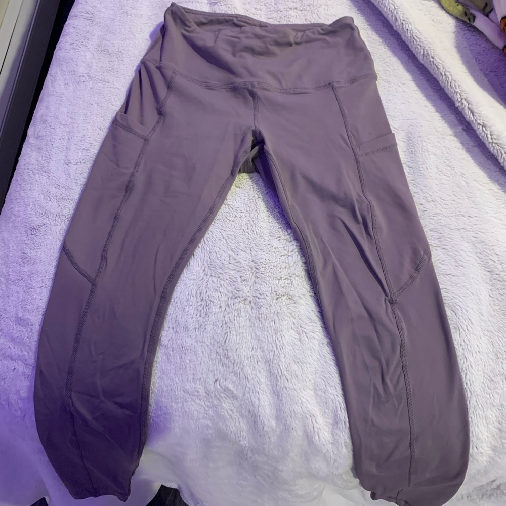 Purple athletic leggings